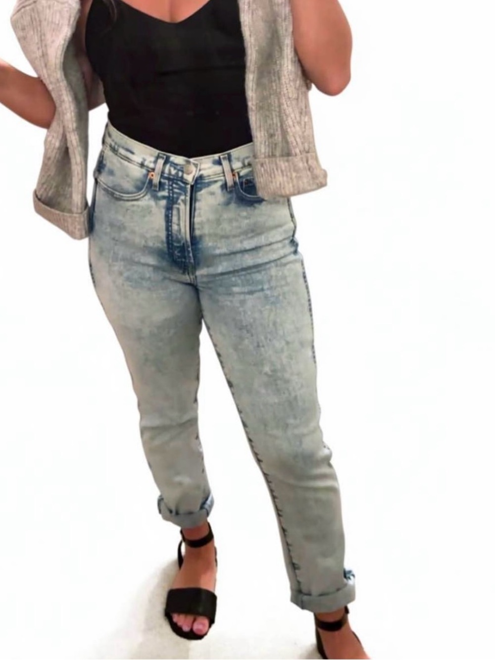 GAP Light Blue Acid Wash Boyfriend Jeans
